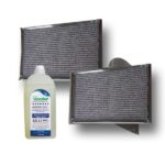 Rubber Disinfectant Foot Bath Mat Set with 1 Gallon Disinfectant